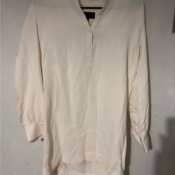 Nili Lotan Elegant White Long Sleeve Dress - Picture 2 of 7